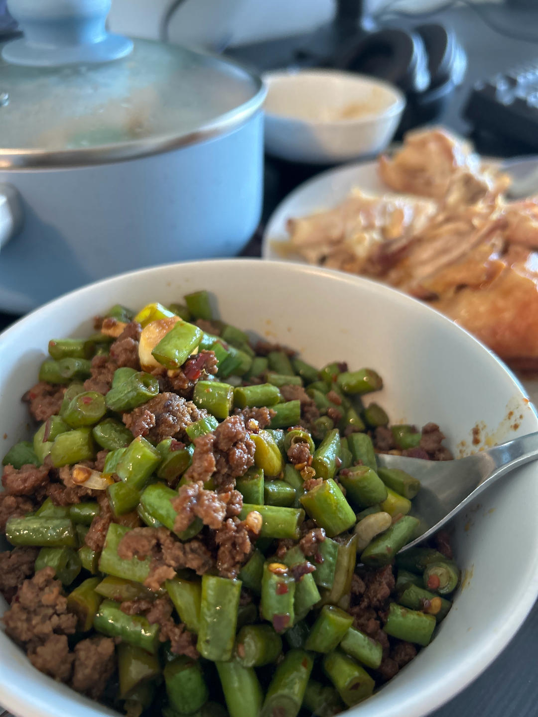 肉沫豆角下饭菜