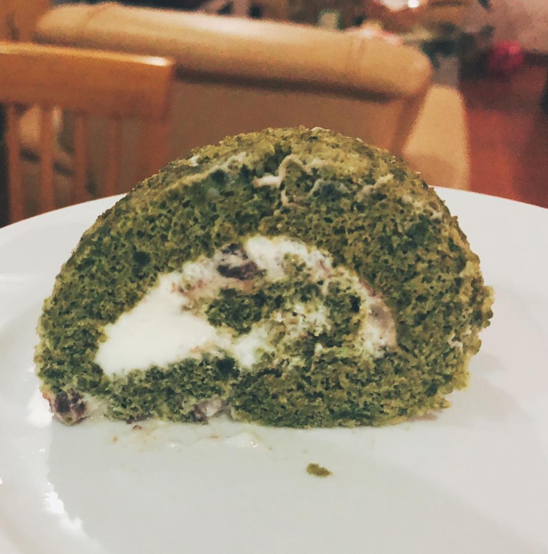 抹茶红豆蛋糕卷