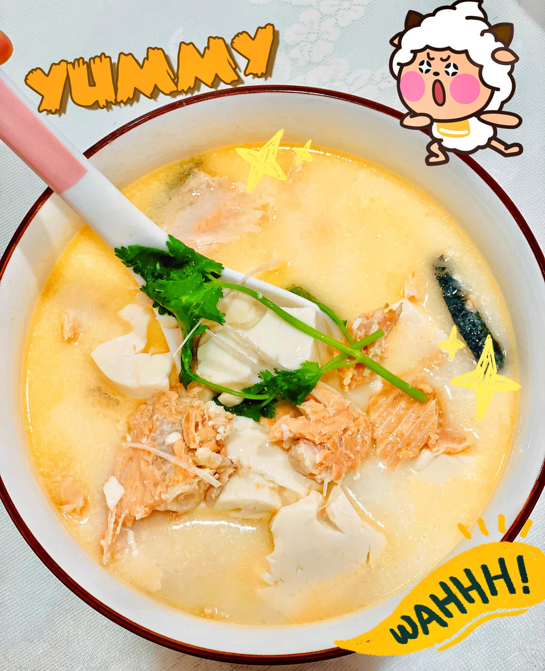 三文鱼豆腐汤