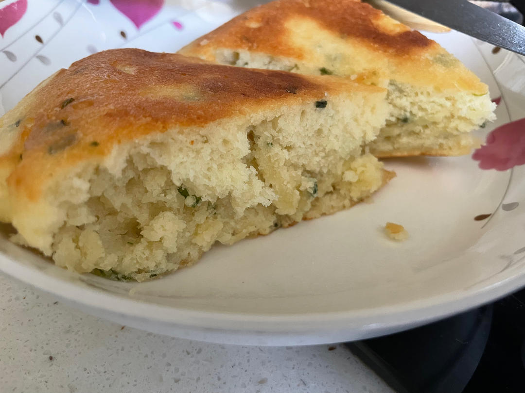 手不沾面做发面大饼