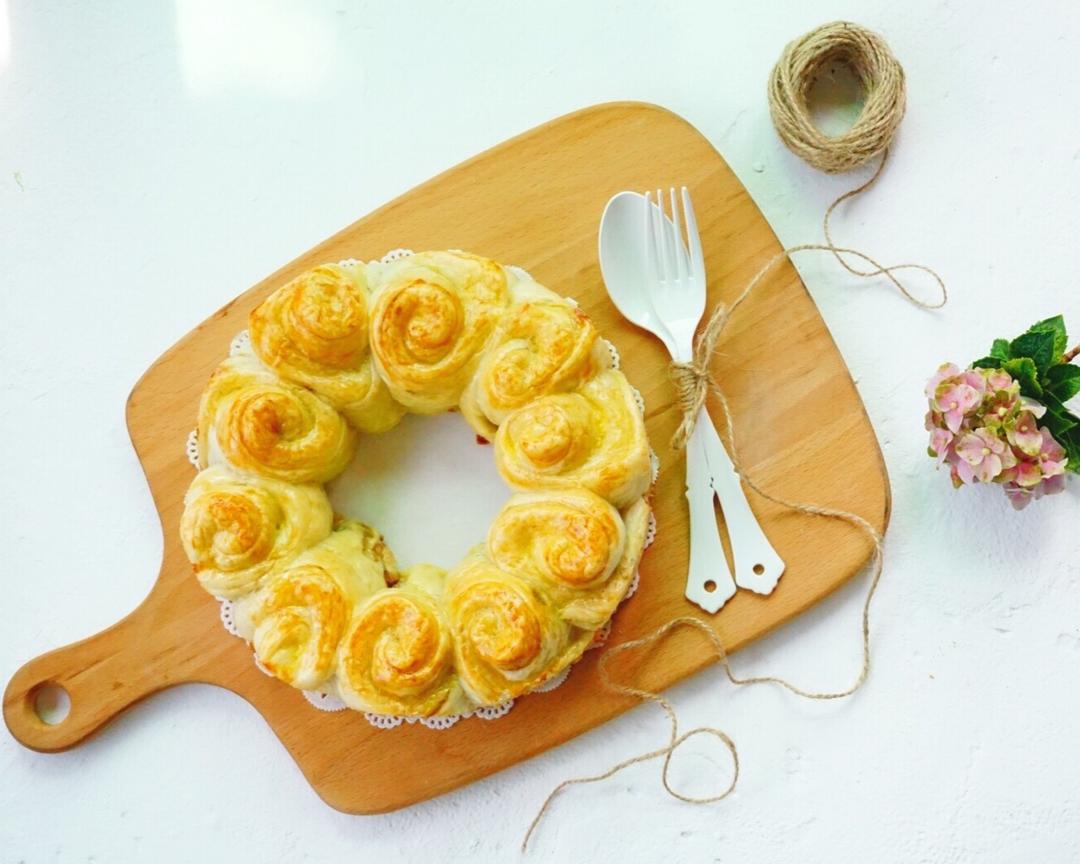 肉桂花环面包的做法