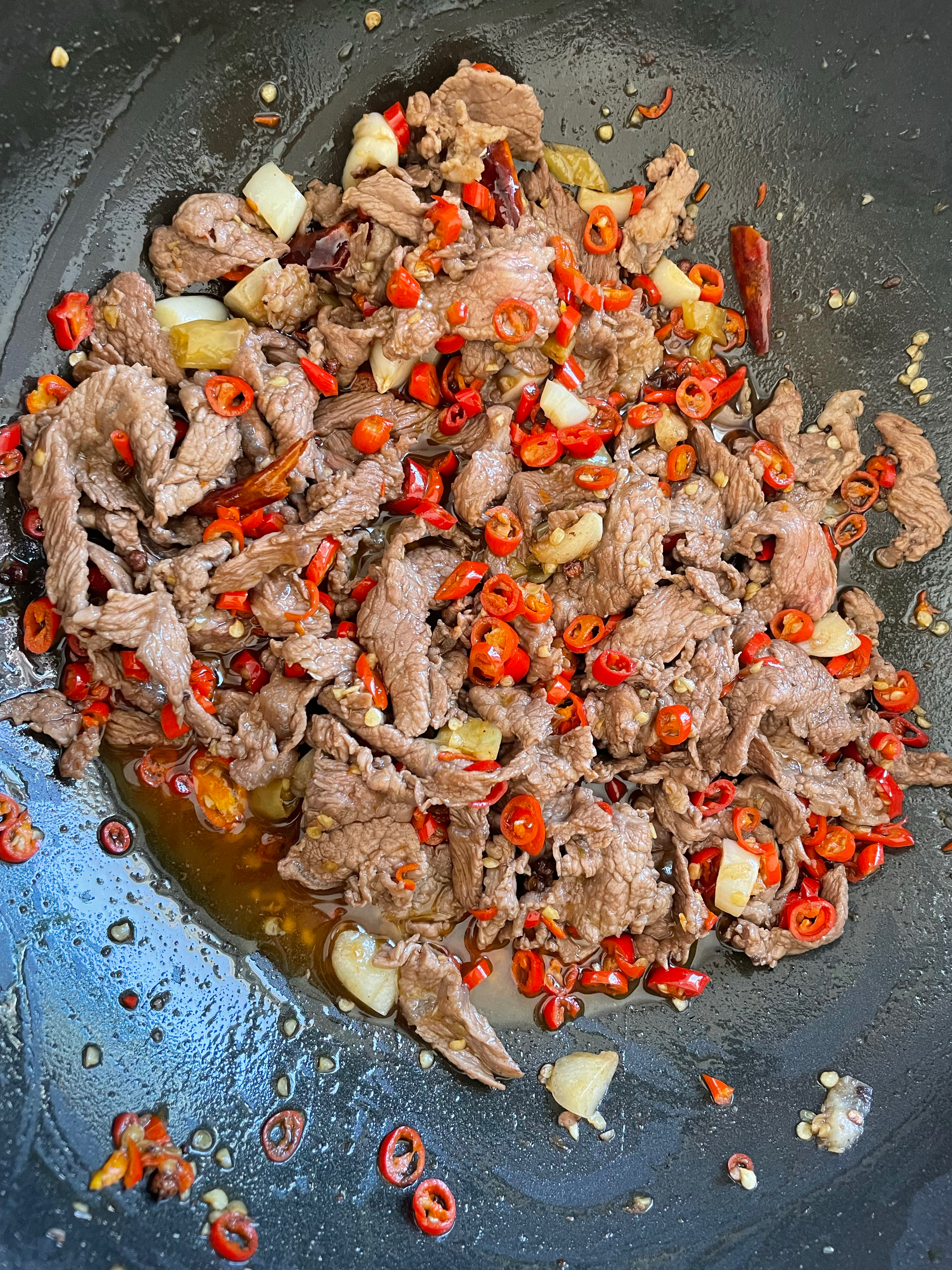 小米椒炒牛肉——牛肉不用腌就很嫩的做法