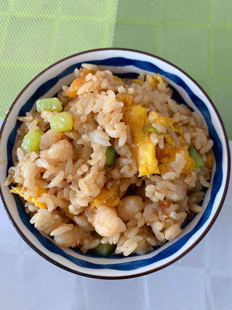 天马行空0627做的虾仁鸡蛋炒饭