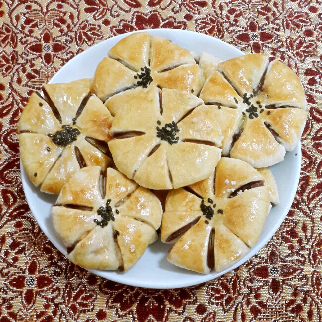 葵花豆沙酥——烤箱里绽放的花朵