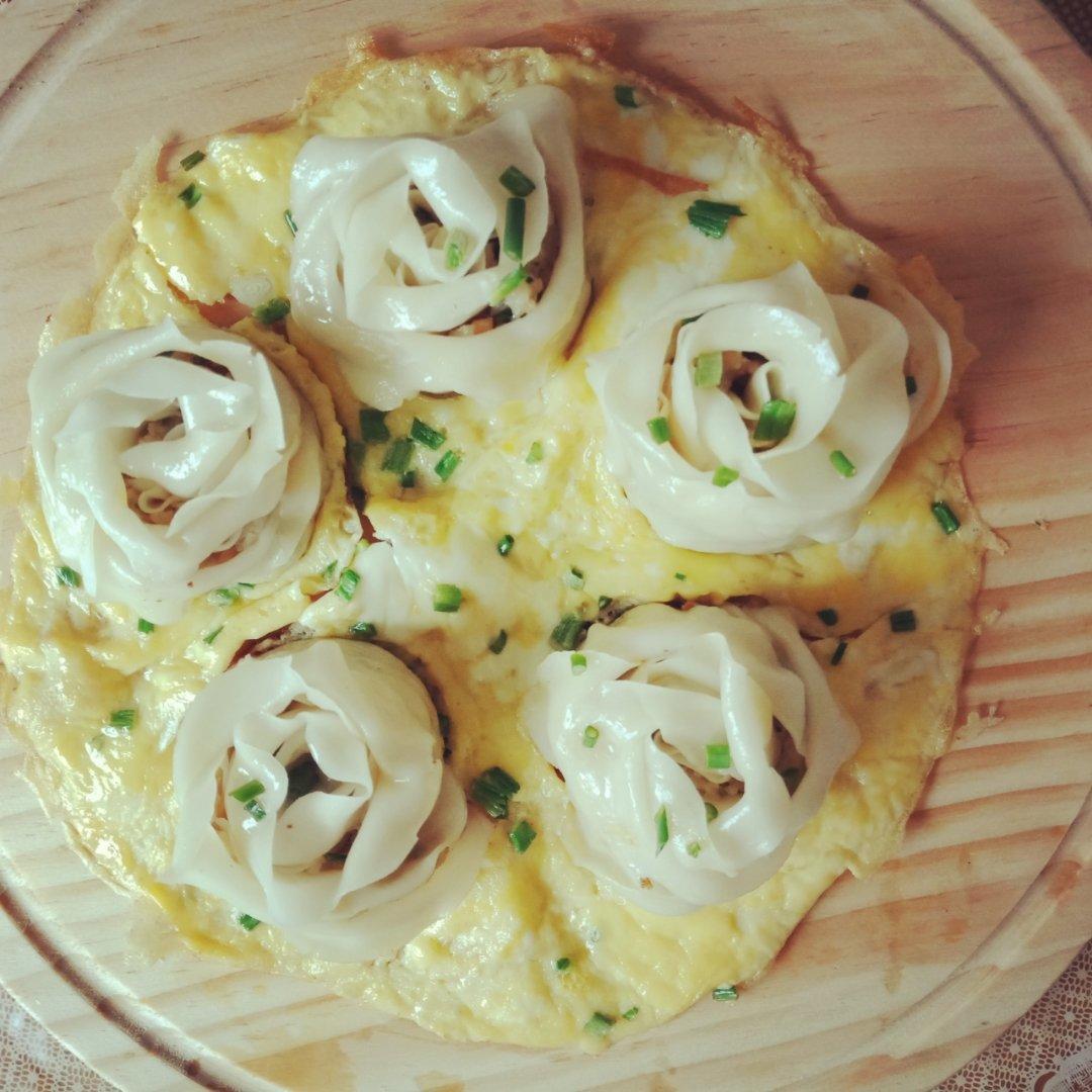 玫瑰花抱蛋煎饺