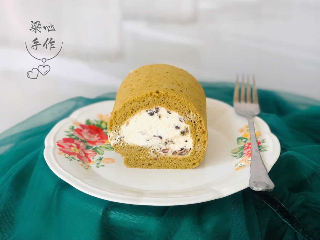 抹茶蜜豆蛋糕卷