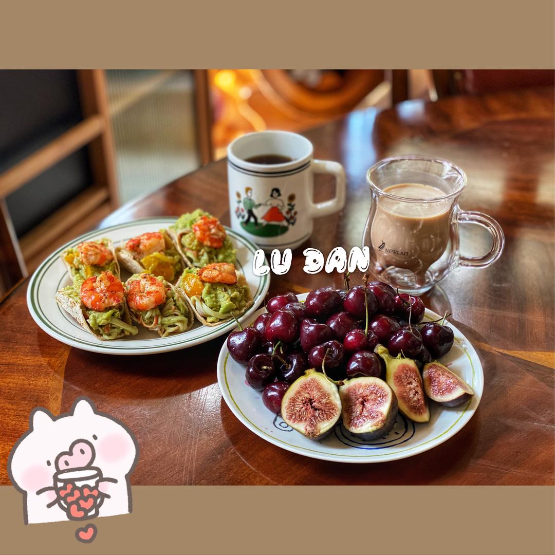 好吃不胖牛油果鲜虾Taco