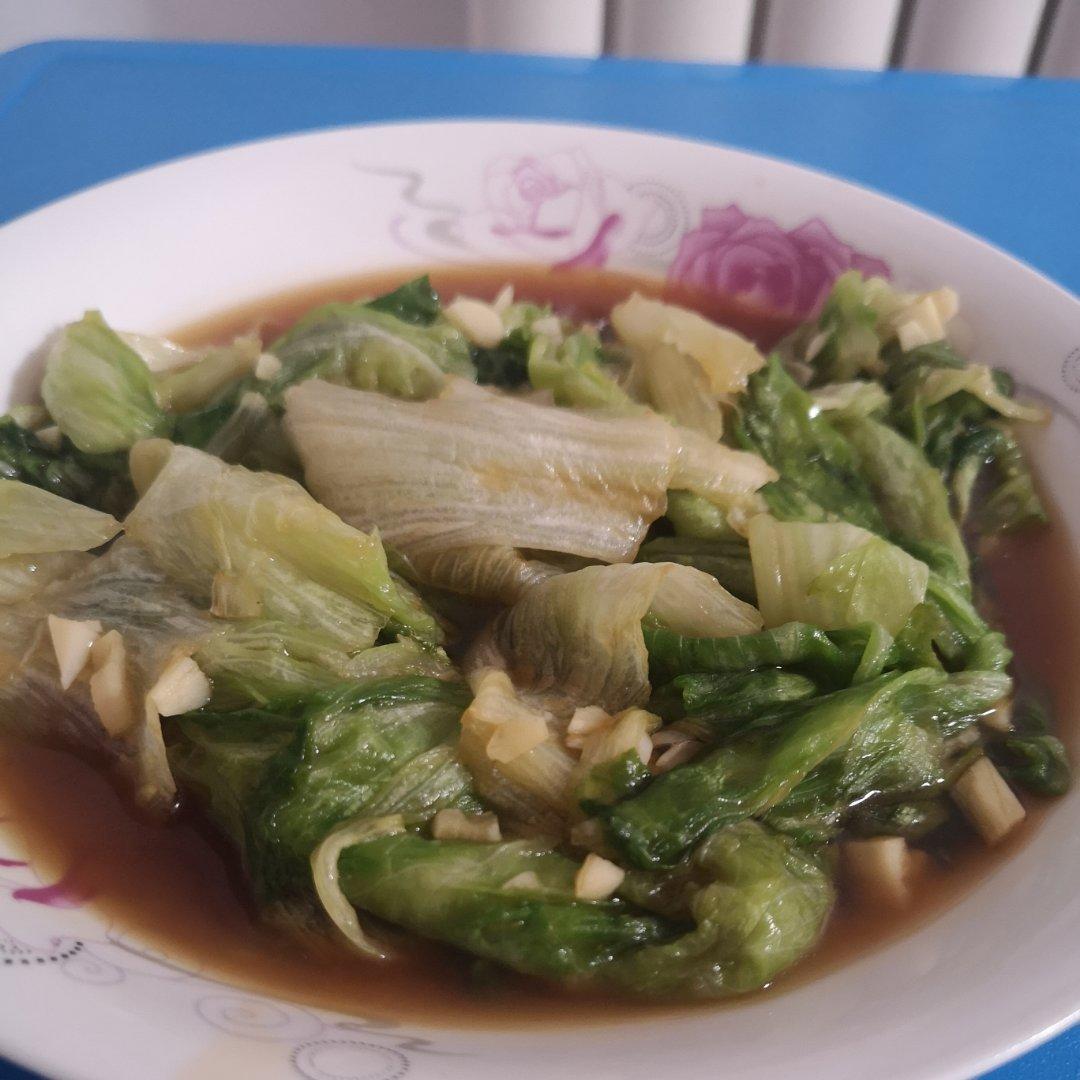 清炒圆生菜（超简单）