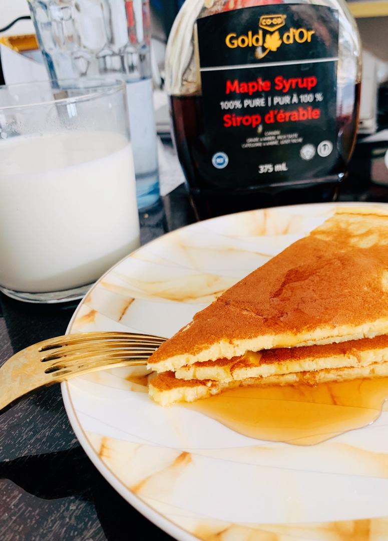 超级简单pancake【无黄油健康版】