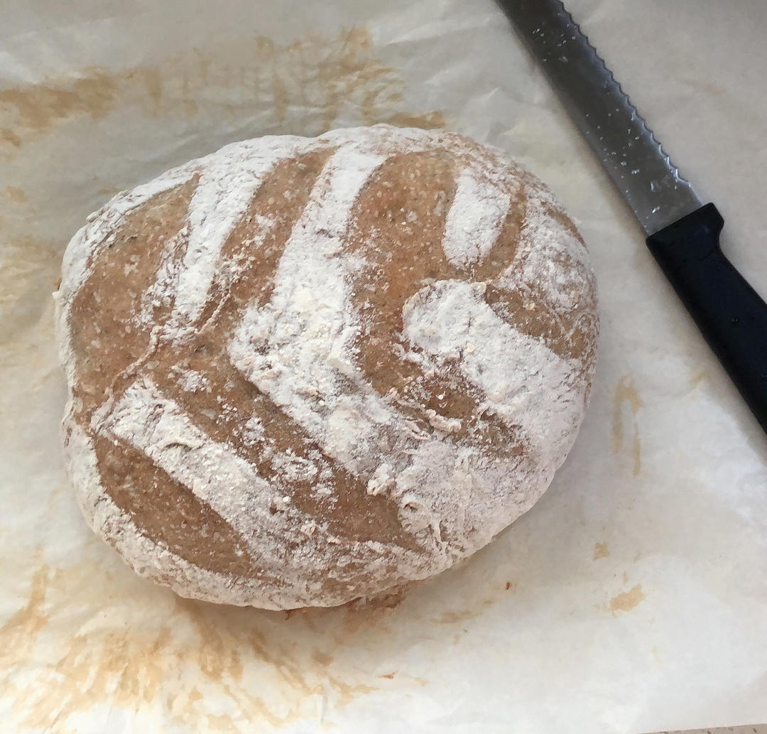 免揉💯无糖无油全麦欧包㊙️健康主食 越吃越香