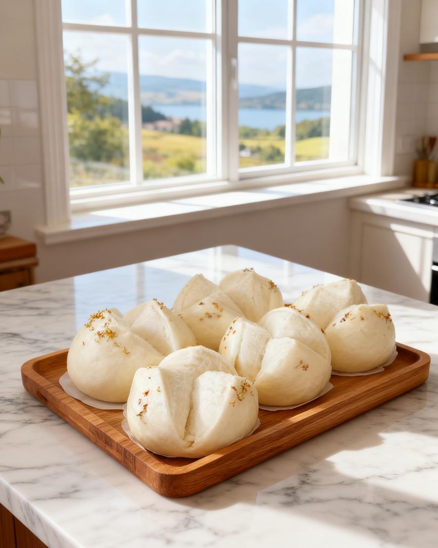 烫种桂花蛋奶开花馒头○包子馒头系列