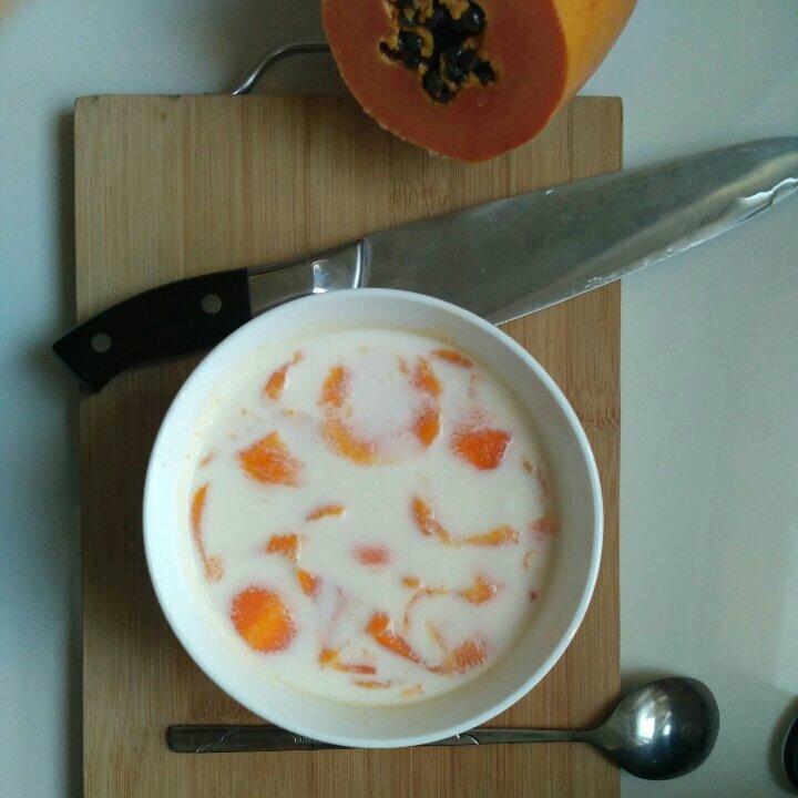 超级简单木瓜牛奶（月子餐）