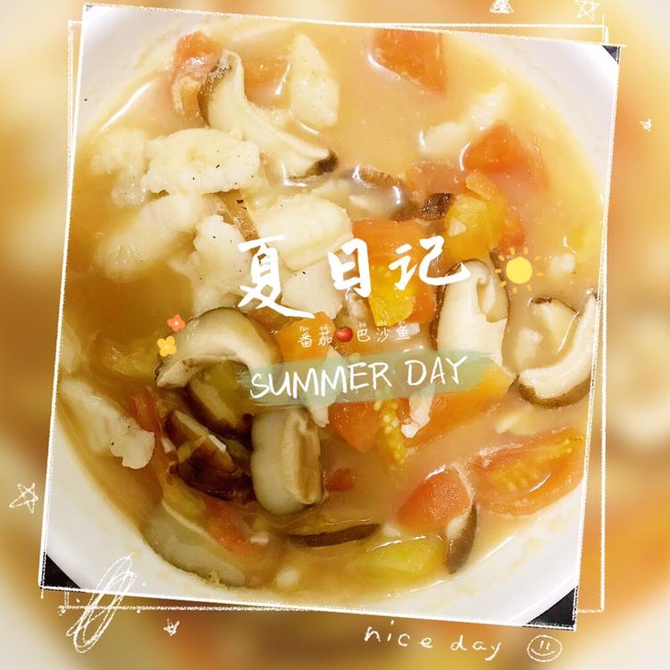 番茄金针菇巴沙鱼（龙利鱼）