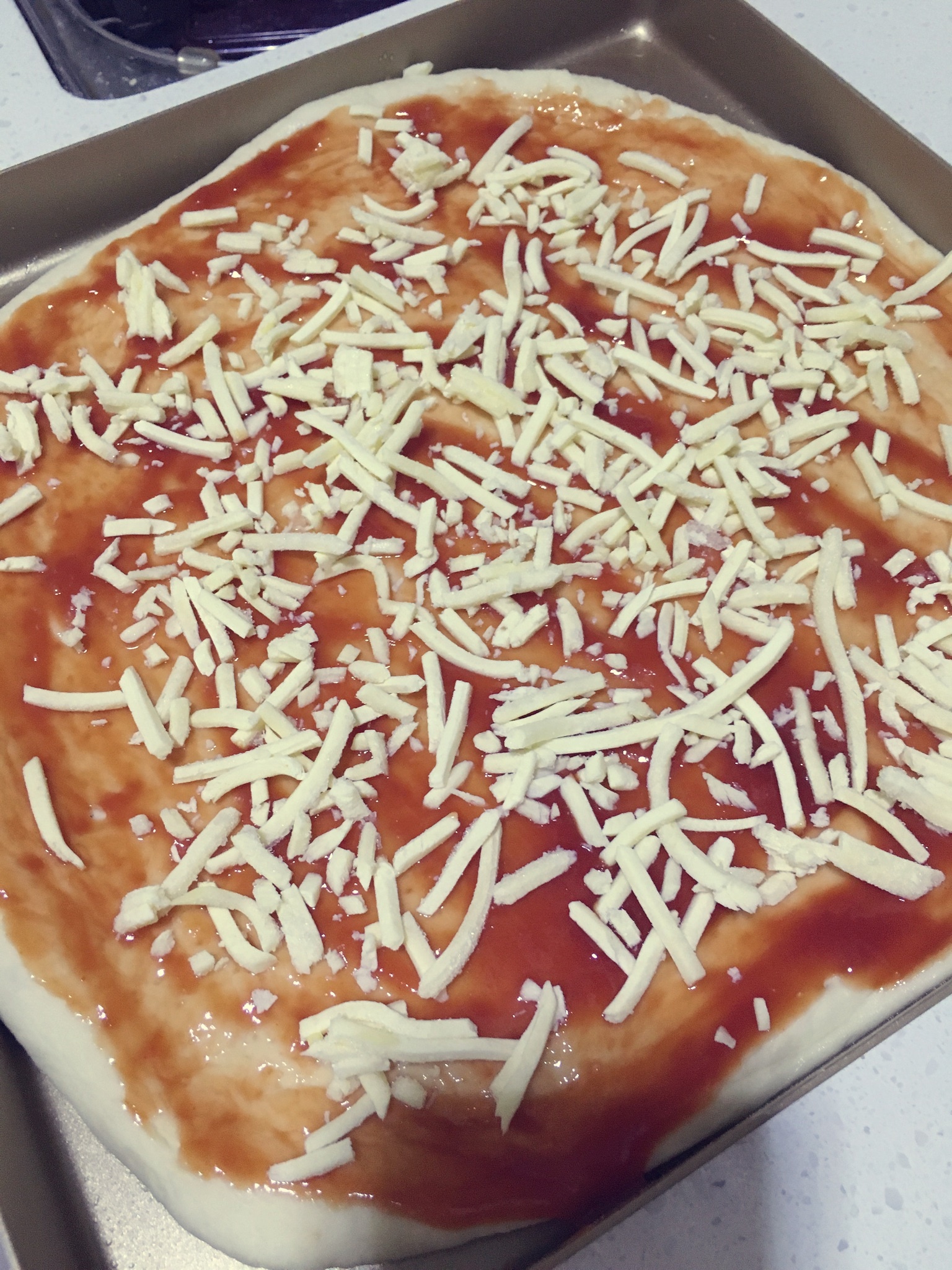 杂蔬火腿披萨，大柚子超爱👄的做法 步骤8