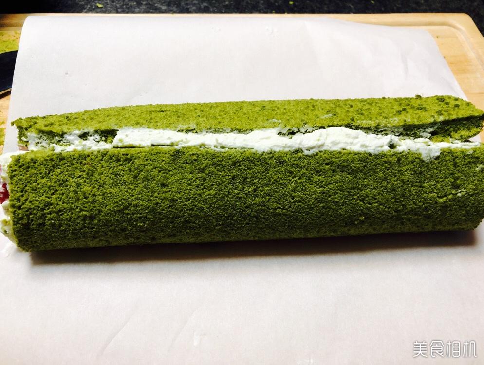 抹茶红豆蛋糕卷