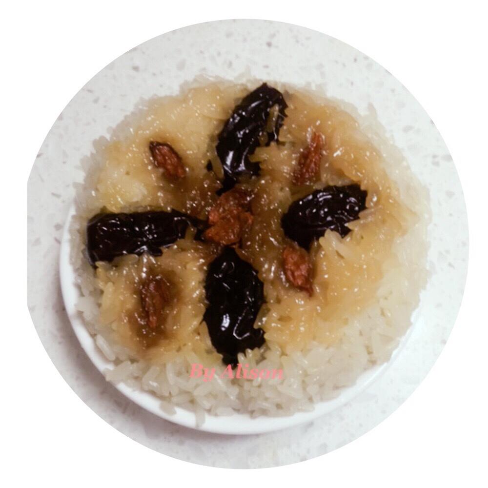 【猪油夹沙八宝饭】古法蒸糯米