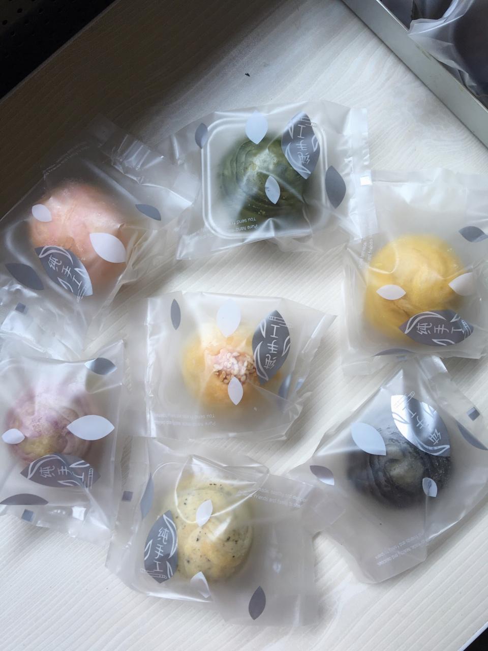 蛋黄酥~紫薯、抹茶、原味~花好月圆，中秋快乐~内附一次做六色蛋黄酥方法~