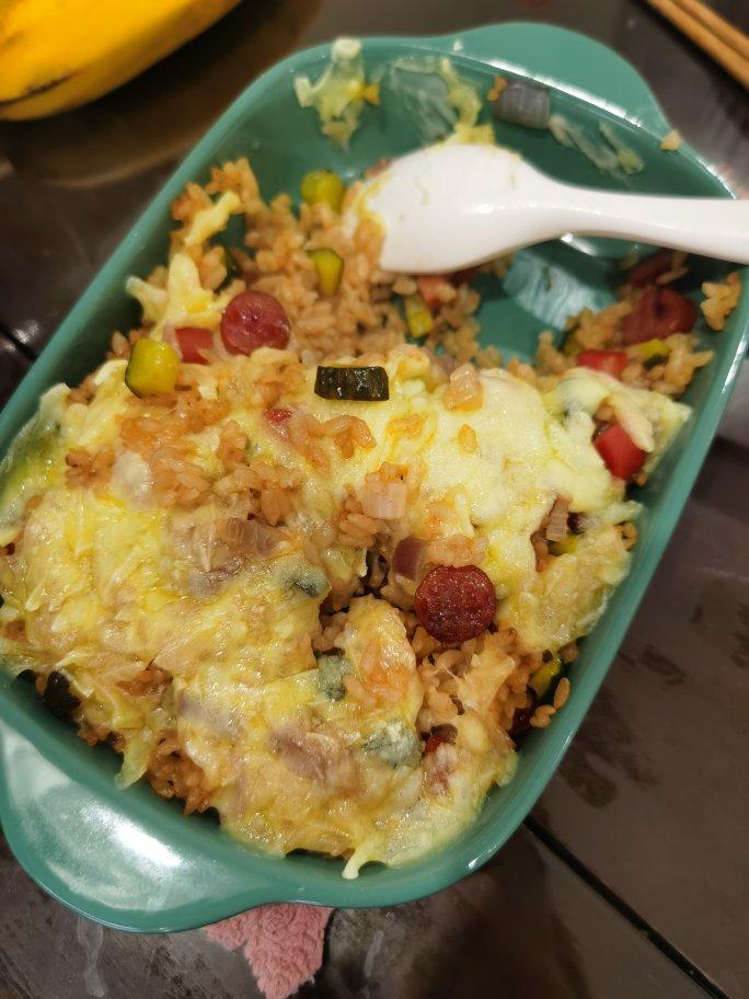 微波炉版芝士焗饭，15分钟搞定还不用洗锅