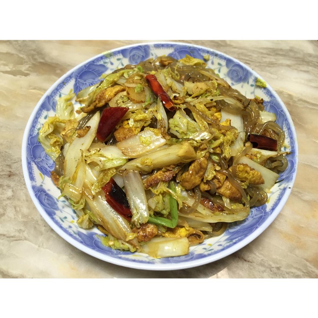 卷心菜炒粉丝 Glass noodles with Cabbage
