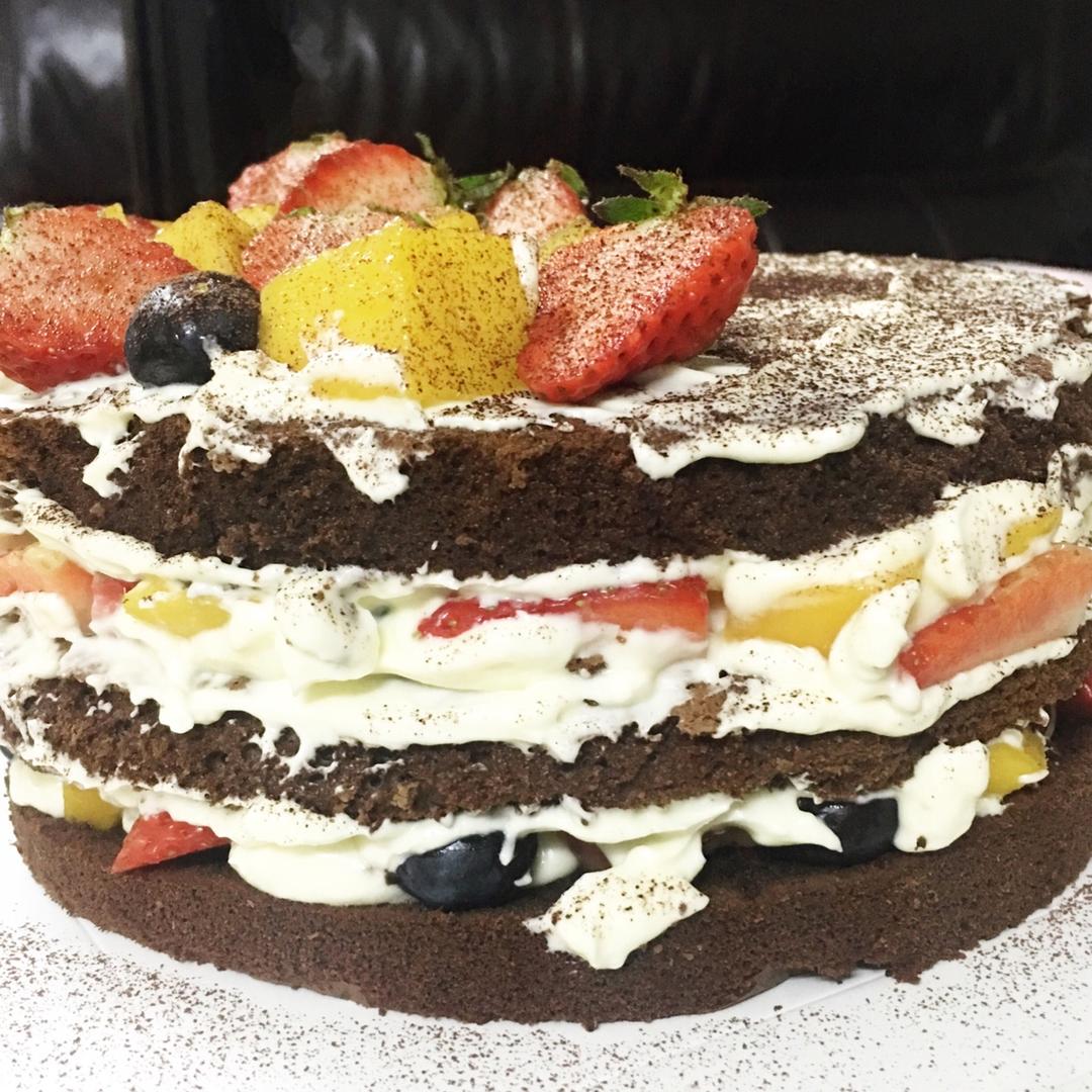 巧克力戚风裸蛋糕