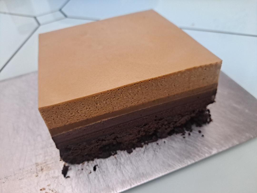 简单免烤☕️咖啡巧克力慕斯蛋糕🍰多重口感