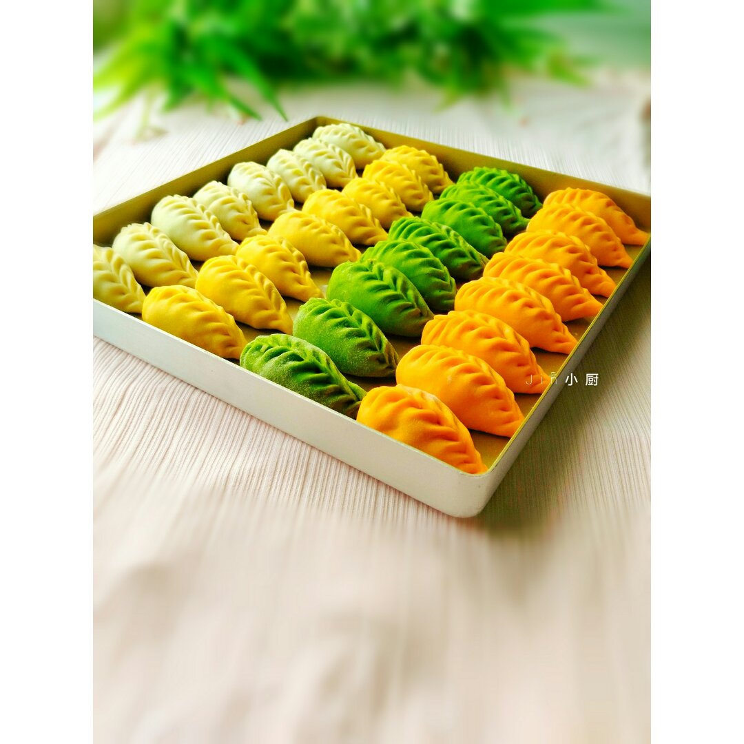 彩色柳叶饺子