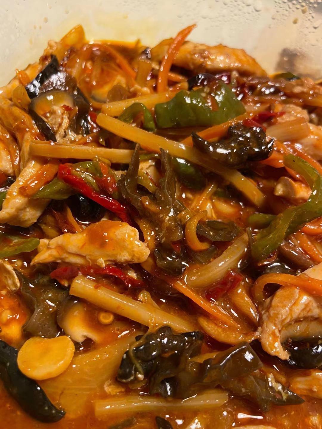 鱼香肉丝（笋丝配菜版）