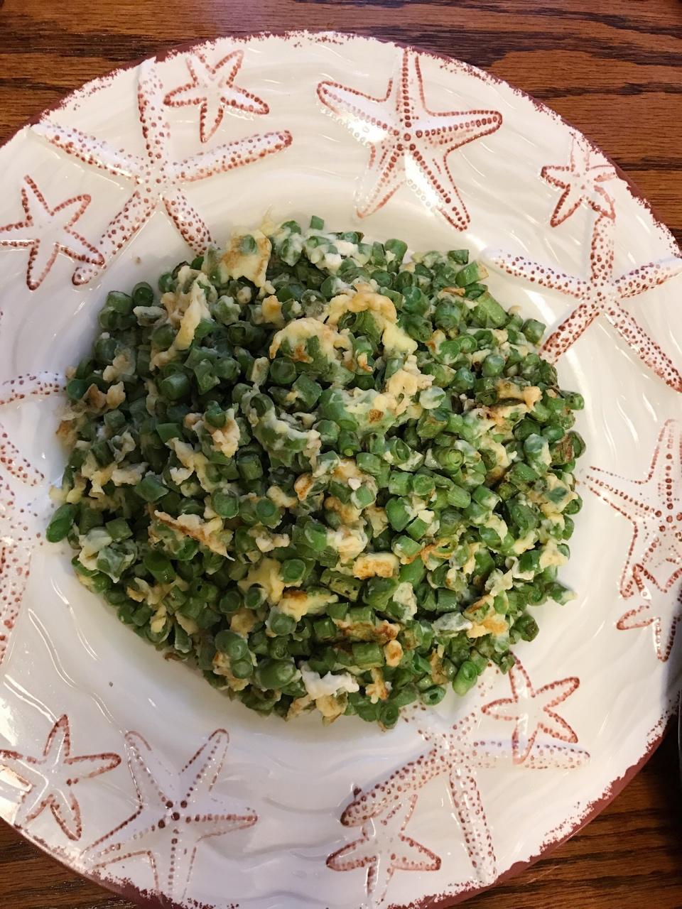 豆角炒鸡蛋