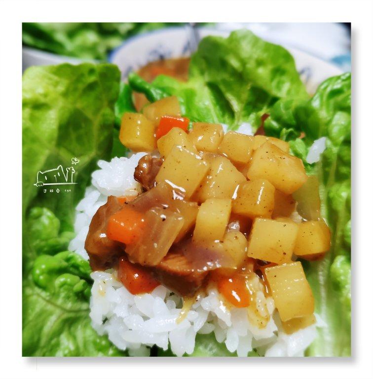 快手牛腩咖喱包饭