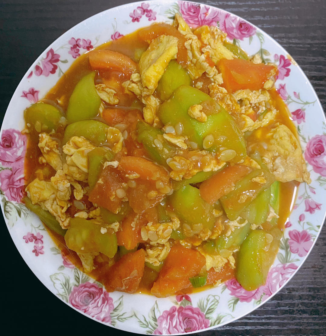 丝瓜西红柿炒蛋