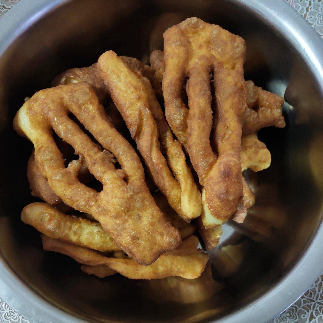 超省力的面包机版健康油条