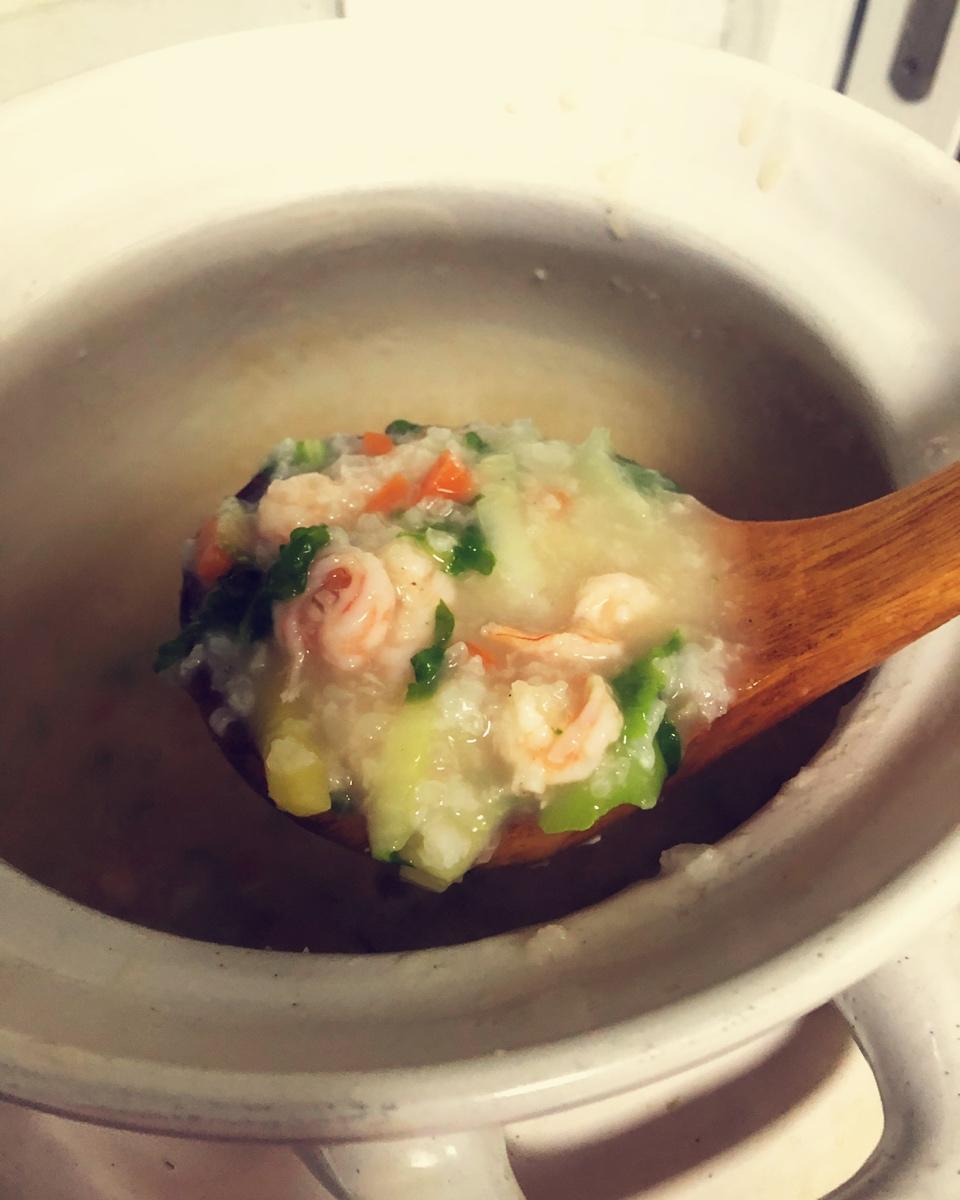 鲜虾砂锅粥
