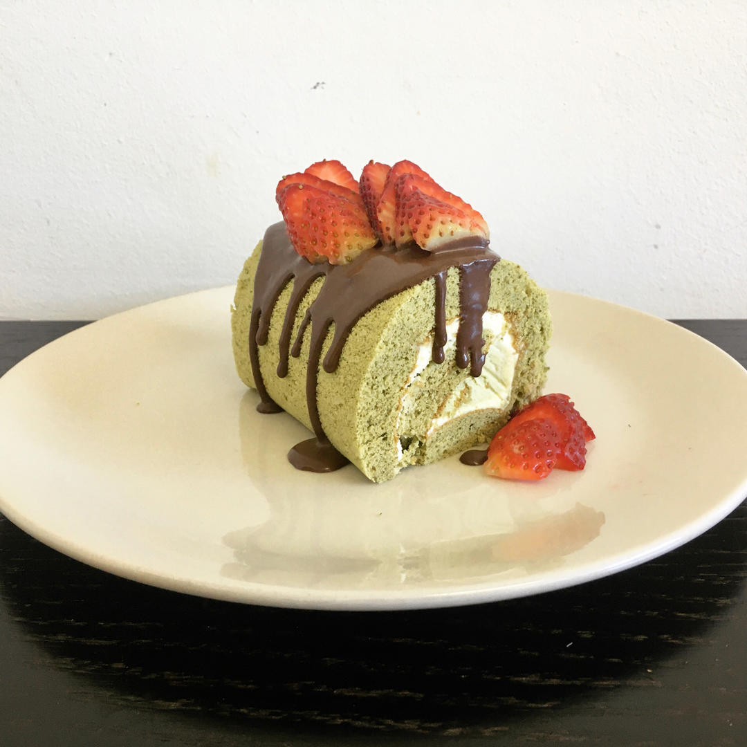 完美抹茶蜜豆蛋糕卷