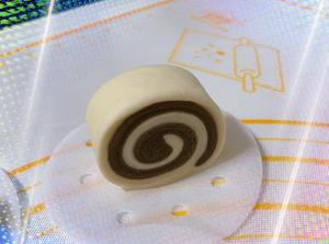 黑白配(^з^)-☆～双色奶香巧克力卷卷（花式馒头一次发酵上班族前晚准备早餐🥣）的做法 步骤9