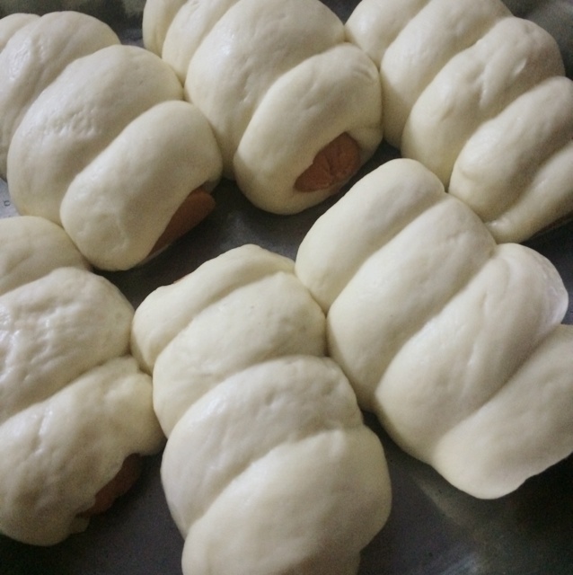 快手火腿卷～一次发酵