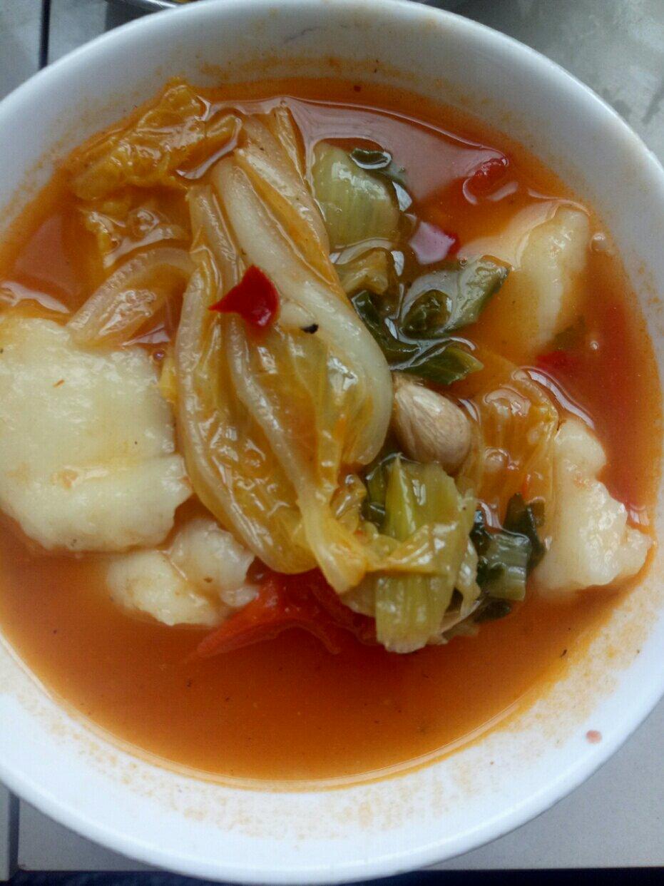 酸辣面片汤（简单和面详细教程）