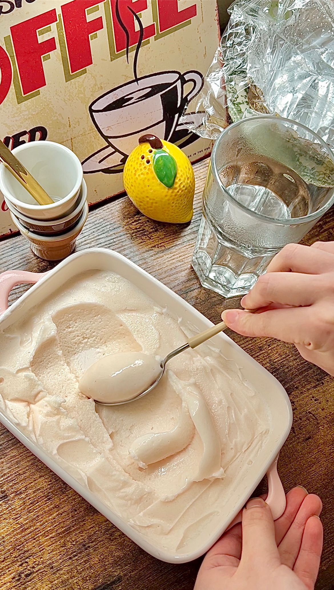 丝滑无冰渣低卡葡萄柚雪葩【无需冰淇淋机】的做法