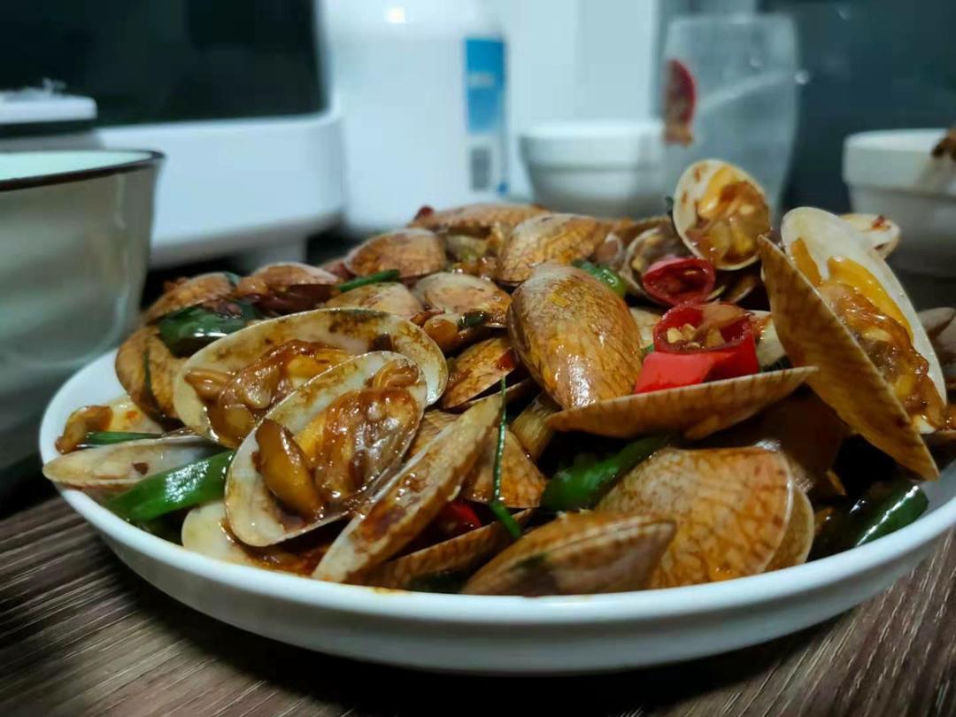 香辣炒花甲