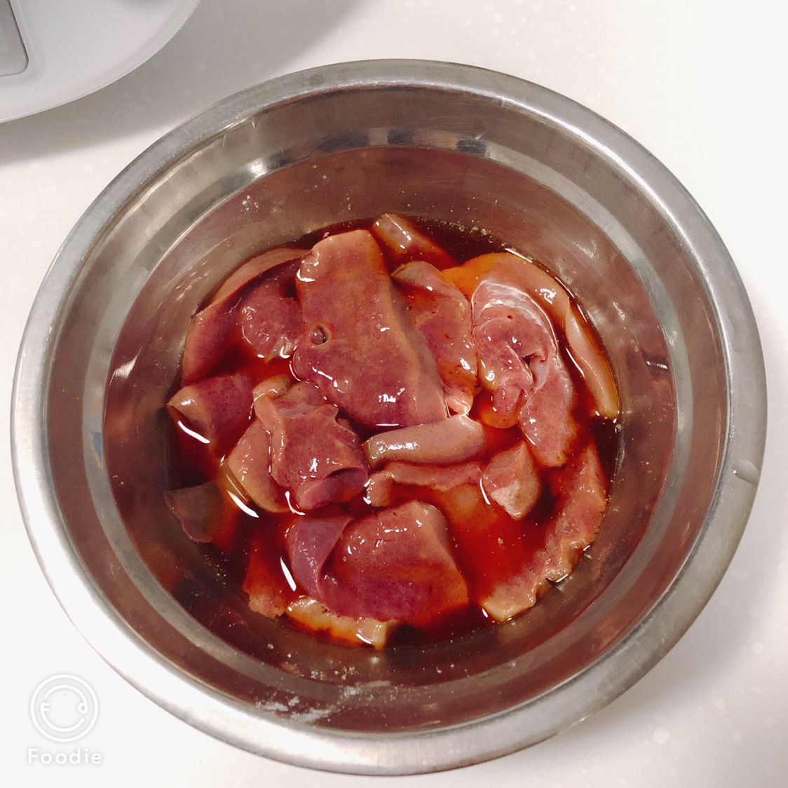 豌豆苗猪肝汤的做法 步骤1