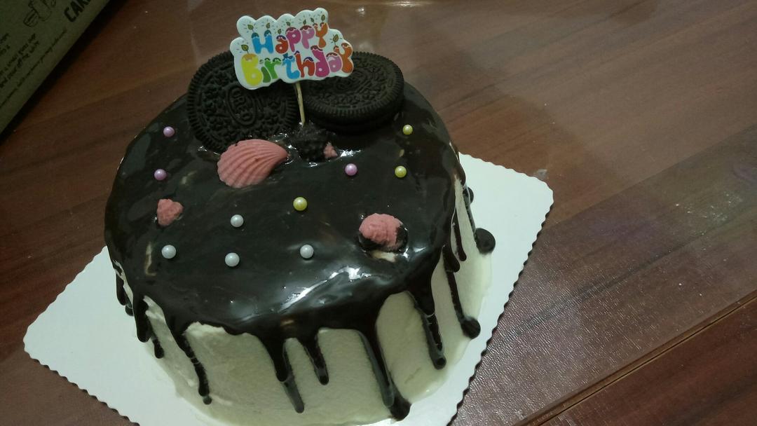 6寸巧克力甘纳许生日蛋糕