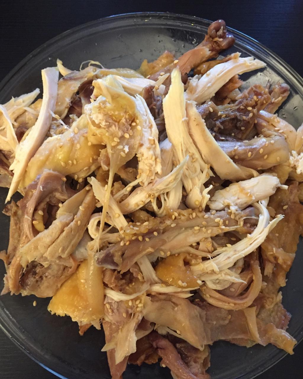 电饭锅简易版：盐焗手撕鸡