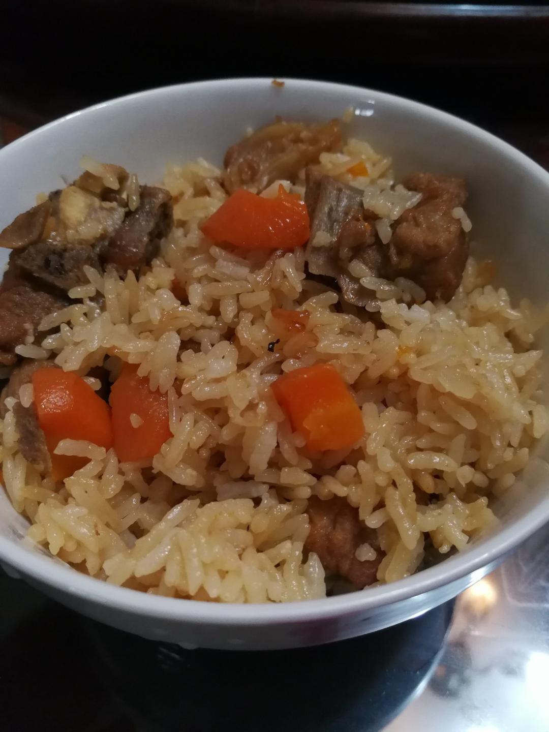 喷香排骨焖饭（爆好吃）