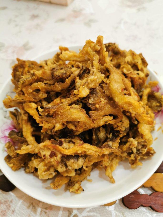 干炸蘑菇的做法，大人小孩都喜欢