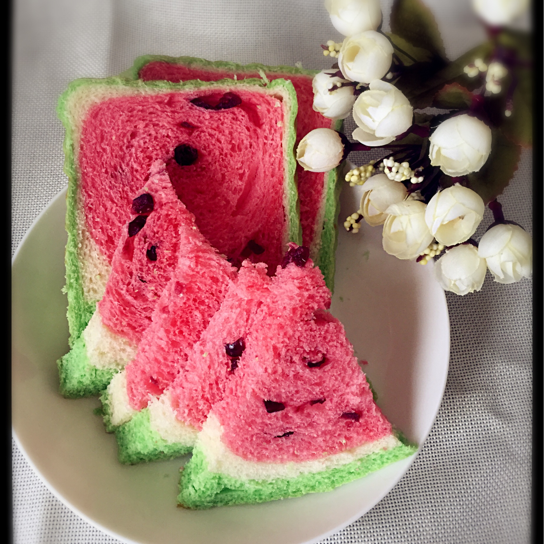 西瓜吐司(中种北海道吐司)