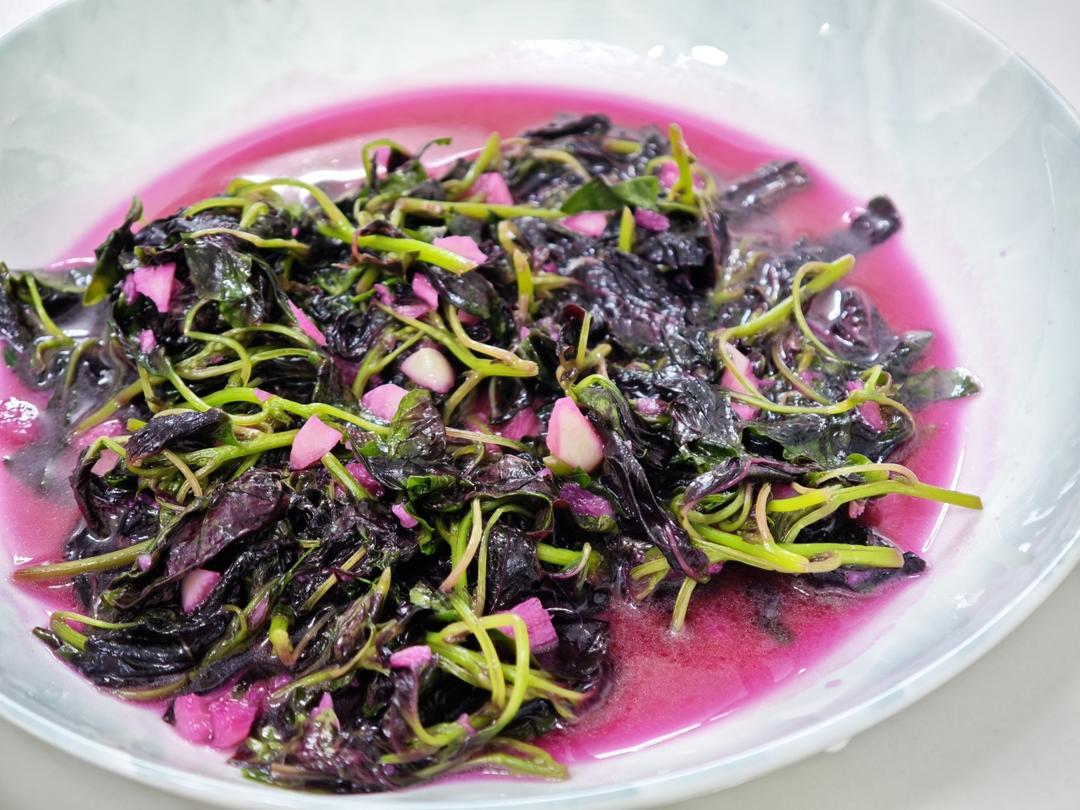 蒜茸炒红苋菜