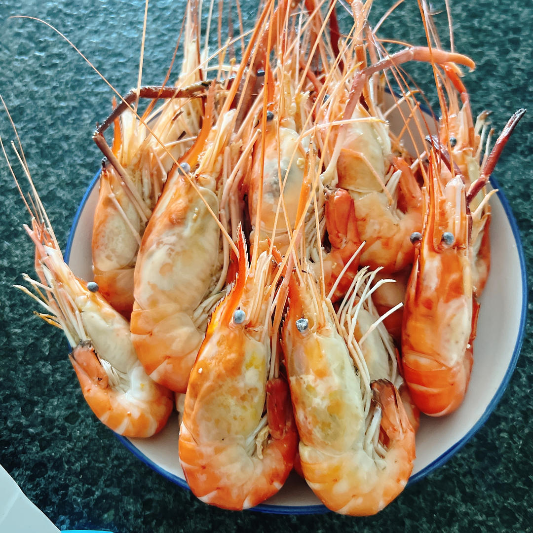 百吃不厌的白灼罗氏虾🦐