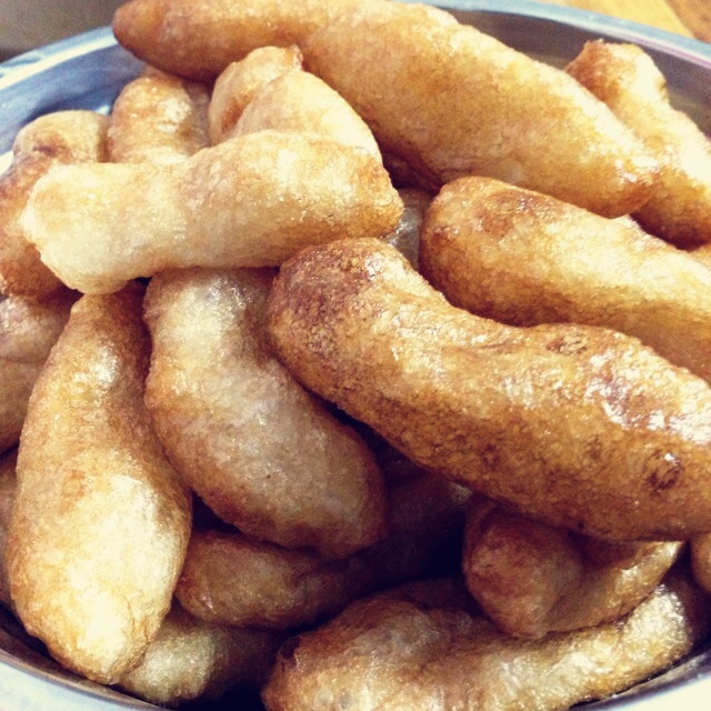 小吃货___做的炸糯米粑粑