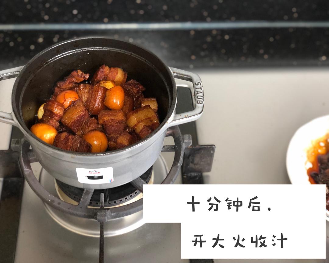 不放油的鹌鹑蛋红烧肉的做法 步骤6