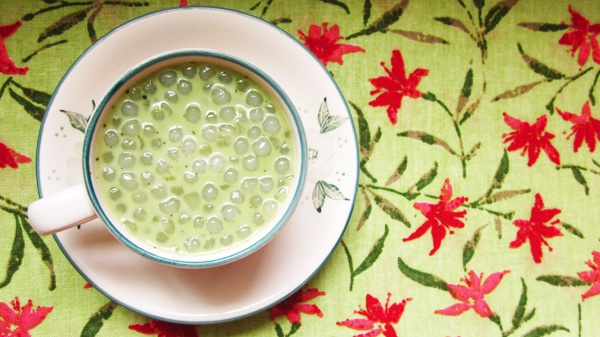 抹茶淡奶西米露