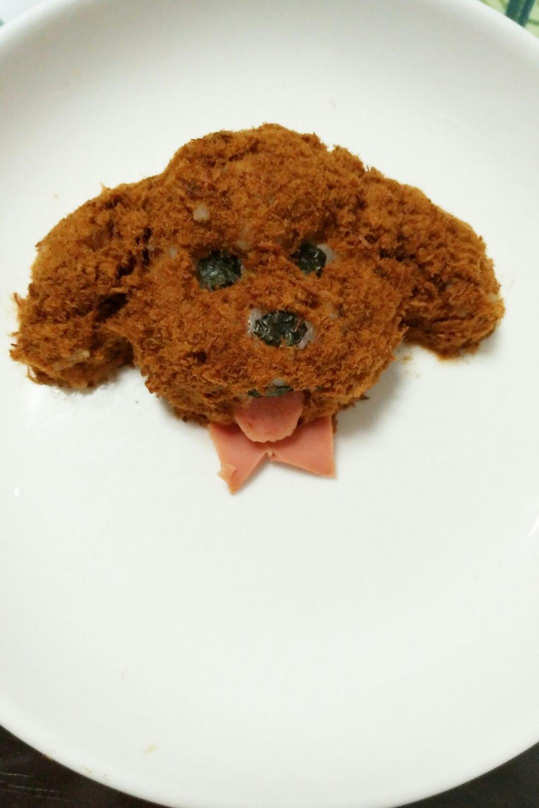 哄娃人气早餐【咸蛋黄肉松饭团】泰迪版-每天都是六一节